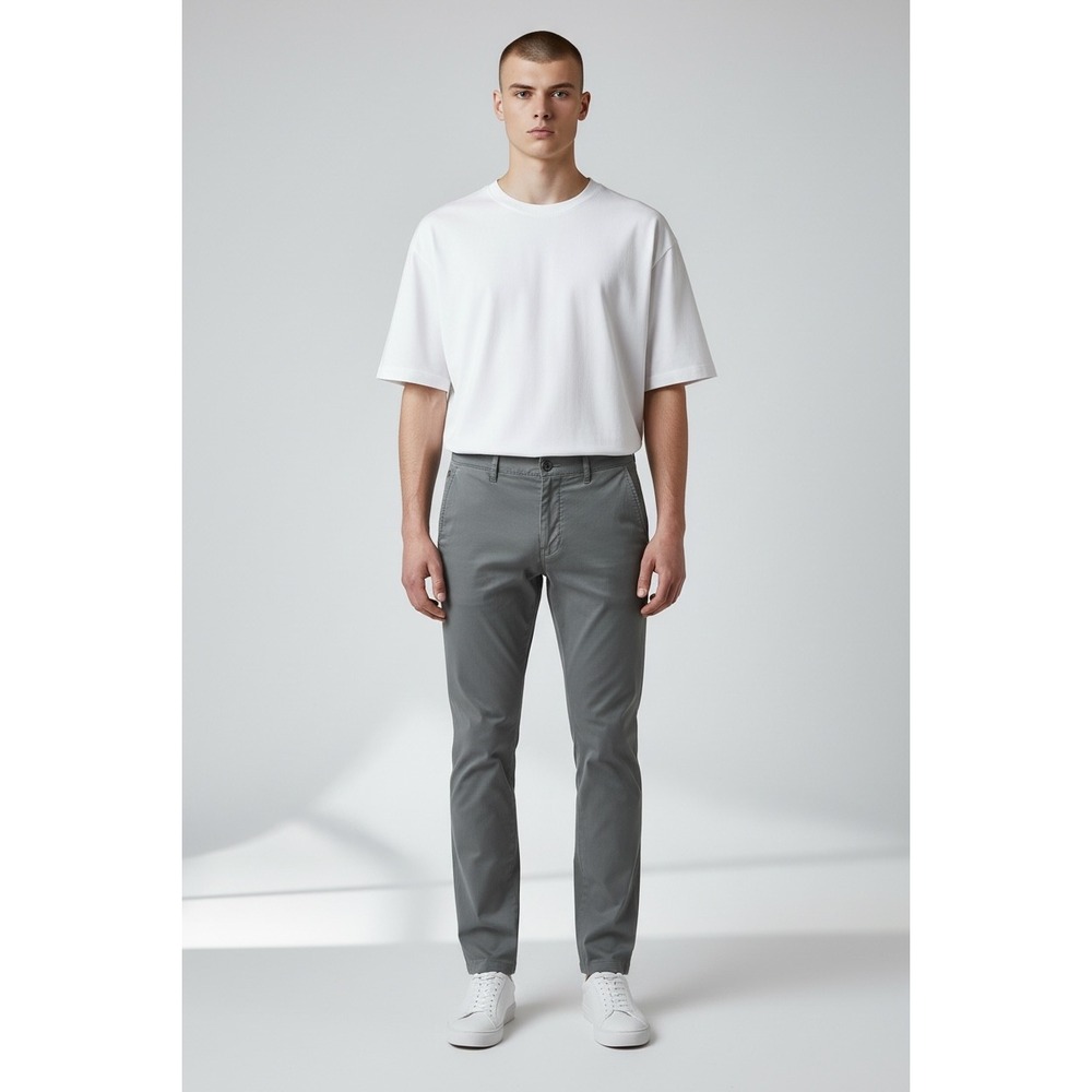 BOSS Chino Pants Mens 31x34 Grey Slim Fit Schino-Slim D Stretch Cotton‎ EUC